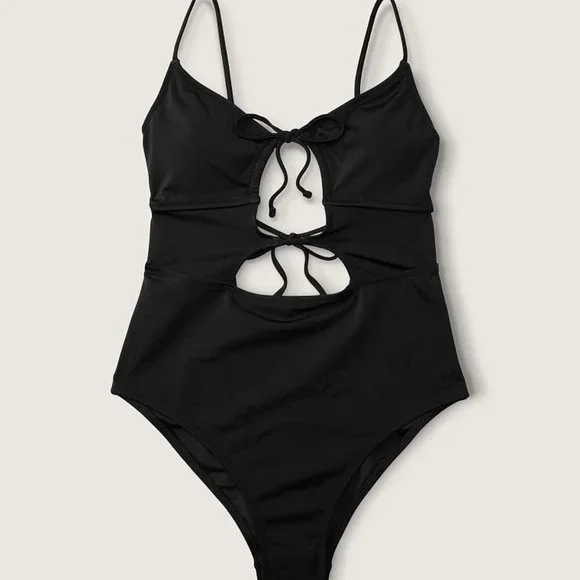 PINK Victoria's Secret Black One Piece Swimwear - Picture 11 of 12